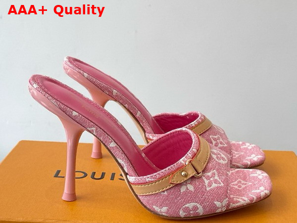 Louis Vuitton 6am Mule Pink Monogram Denim 1ADIFX Replica