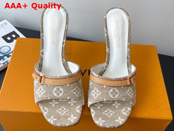 Louis Vuitton 6am Mule in Beige Monogram Denim Replica
