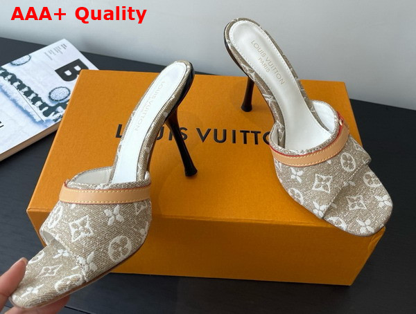Louis Vuitton 6am Mule in Beige Monogram Denim Replica
