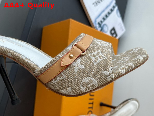 Louis Vuitton 6am Mule in Beige Monogram Denim Replica