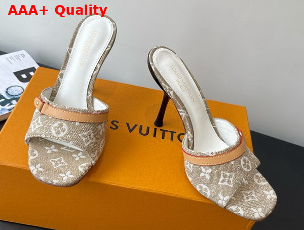 Louis Vuitton 6am Mule in Beige Monogram Denim Replica