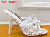 Louis Vuitton 6am Mule in Beige Monogram Leopard Canvas Replica