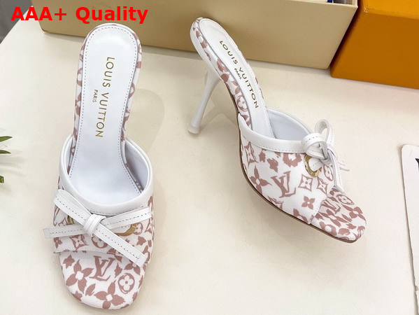 Louis Vuitton 6am Mule in Beige Monogram Leopard Canvas Replica