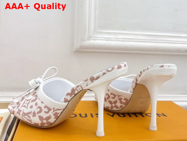 Louis Vuitton 6am Mule in Beige Monogram Leopard Canvas Replica