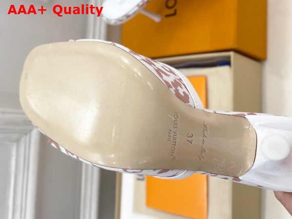 Louis Vuitton 6am Mule in Beige Monogram Leopard Canvas Replica