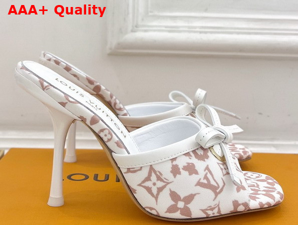 Louis Vuitton 6am Mule in Beige Monogram Leopard Canvas Replica