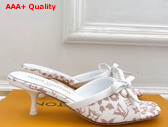 Louis Vuitton 6am Mule in Beige Monogram Leopard Print Canvas 1AJNK7 Replica