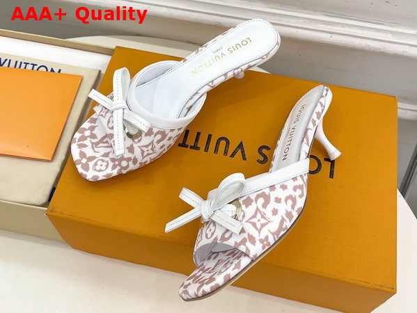 Louis Vuitton 6am Mule in Beige Monogram Leopard Print Canvas 1AJNK7 Replica