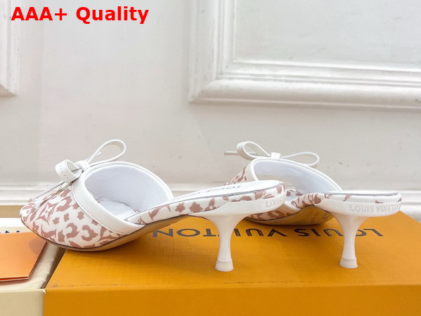 Louis Vuitton 6am Mule in Beige Monogram Leopard Print Canvas 1AJNK7 Replica