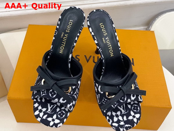 Louis Vuitton 6am Mule in Black Monogram Leopard Canvas Replica