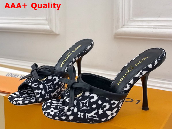 Louis Vuitton 6am Mule in Black Monogram Leopard Canvas Replica
