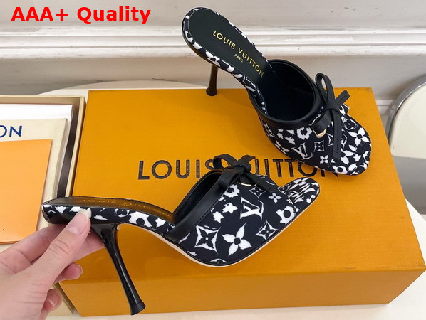 Louis Vuitton 6am Mule in Black Monogram Leopard Canvas Replica