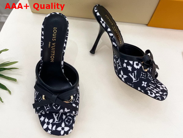 Louis Vuitton 6am Mule in Black Monogram Leopard Canvas Replica