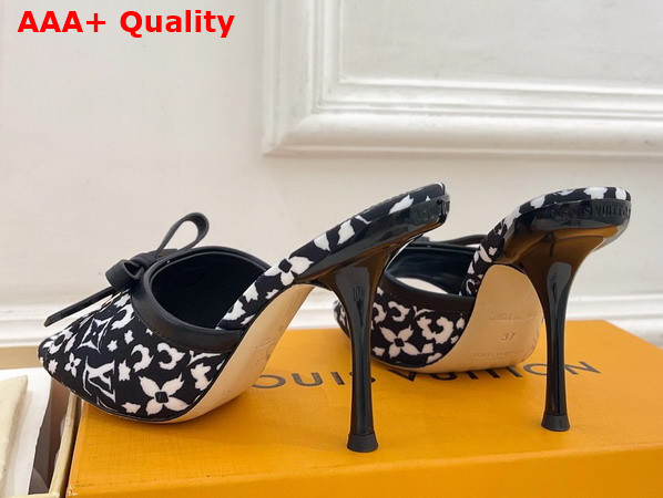Louis Vuitton 6am Mule in Black Monogram Leopard Canvas Replica