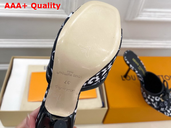 Louis Vuitton 6am Mule in Black Monogram Leopard Canvas Replica