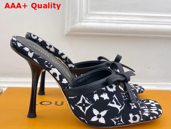 Louis Vuitton 6am Mule in Black Monogram Leopard Canvas Replica