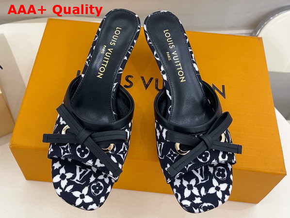 Louis Vuitton 6am Mule in Black Monogram Leopard Print Canvas Replica