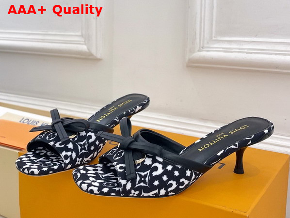 Louis Vuitton 6am Mule in Black Monogram Leopard Print Canvas Replica