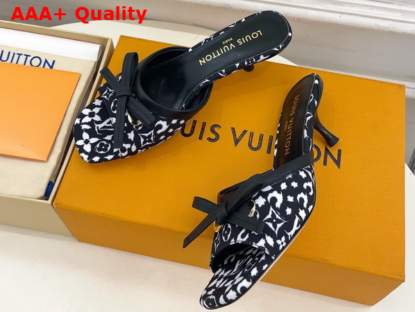 Louis Vuitton 6am Mule in Black Monogram Leopard Print Canvas Replica
