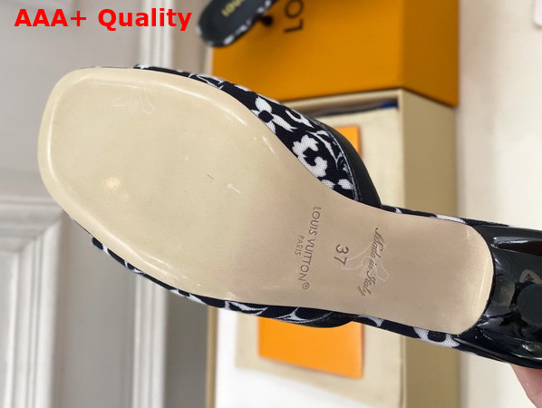 Louis Vuitton 6am Mule in Black Monogram Leopard Print Canvas Replica