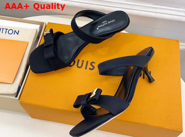 Louis Vuitton 6am Mule in Black Satin 1AK4SF Replica