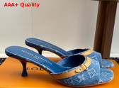 Louis Vuitton 6am Mule in Blue Monogram Denim 1ADIF3 Replica