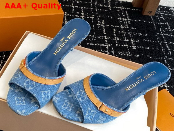 Louis Vuitton 6am Mule in Blue Monogram Denim 1ADIF3 Replica