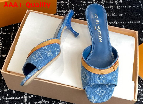 Louis Vuitton 6am Mule in Blue Monogram Denim 1ADIF3 Replica