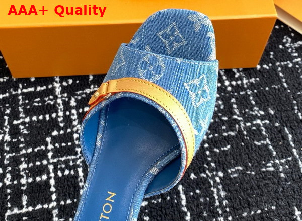 Louis Vuitton 6am Mule in Blue Monogram Denim 1ADIF3 Replica