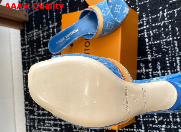 Louis Vuitton 6am Mule in Blue Monogram Denim 1ADIF3 Replica