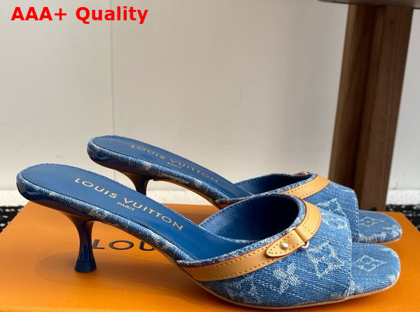 Louis Vuitton 6am Mule in Blue Monogram Denim 1ADIF3 Replica