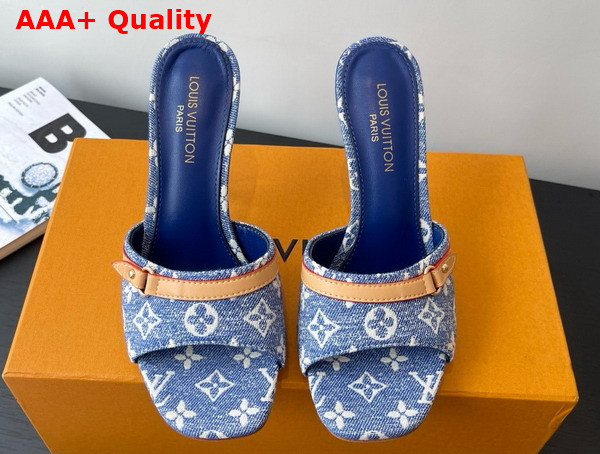 Louis Vuitton 6am Mule in Blue Monogram Denim 1ADIGD Replica