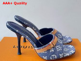 Louis Vuitton 6am Mule in Blue Monogram Denim 1ADIGD Replica