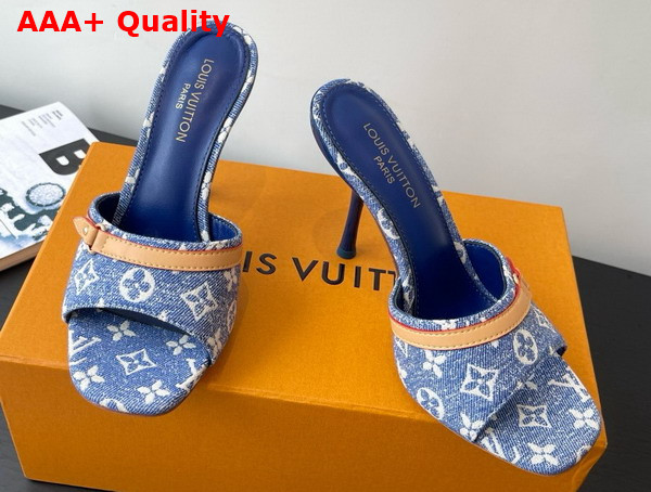 Louis Vuitton 6am Mule in Blue Monogram Denim 1ADIGD Replica