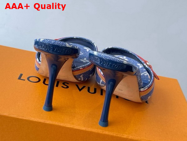 Louis Vuitton 6am Mule in Blue Monogram Denim 1ADIGD Replica