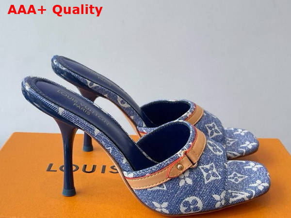 Louis Vuitton 6am Mule in Blue Monogram Denim 1ADIGD Replica