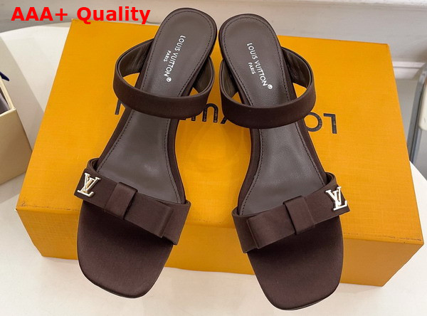 Louis Vuitton 6am Mule in Coffee Satin Replica