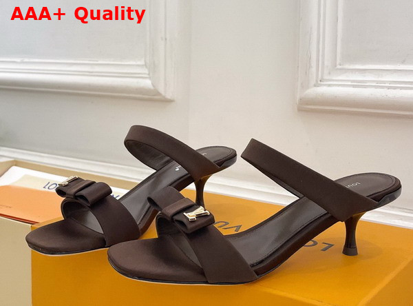 Louis Vuitton 6am Mule in Coffee Satin Replica