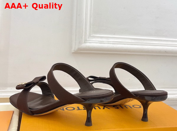 Louis Vuitton 6am Mule in Coffee Satin Replica