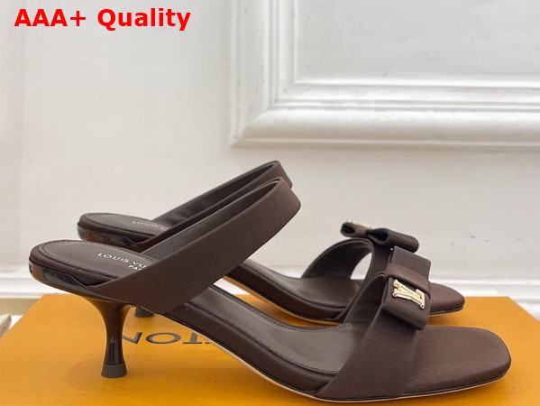 Louis Vuitton 6am Mule in Coffee Satin Replica