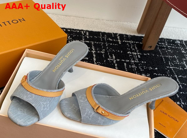 Louis Vuitton 6am Mule in Gray Monogram Denim 1ADIGT Replica