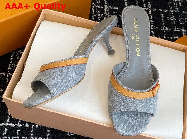 Louis Vuitton 6am Mule in Gray Monogram Denim 1ADIGT Replica