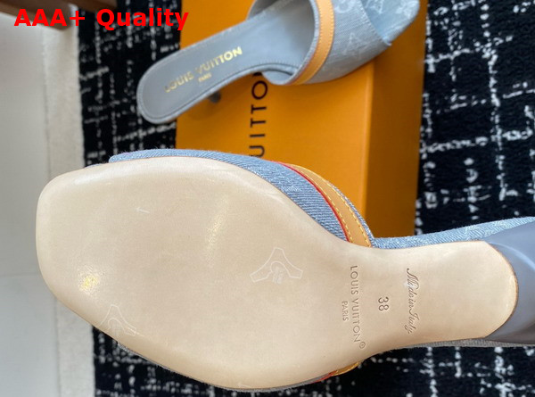 Louis Vuitton 6am Mule in Gray Monogram Denim 1ADIGT Replica