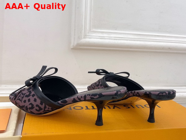 Louis Vuitton 6am Mule in Marron Monogram Leopard Print Canvas Replica