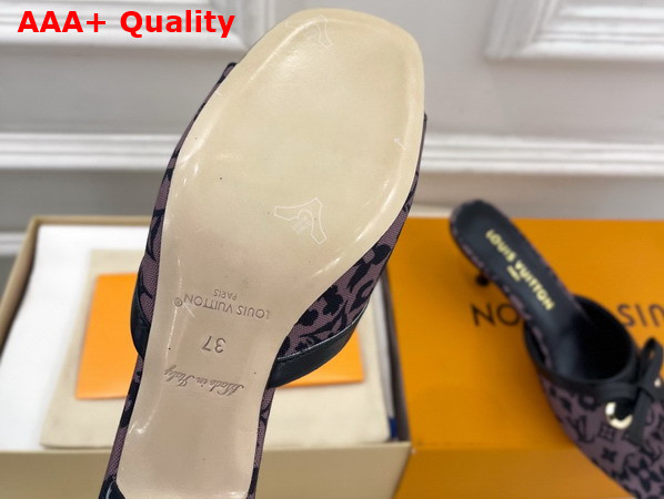 Louis Vuitton 6am Mule in Marron Monogram Leopard Print Canvas Replica