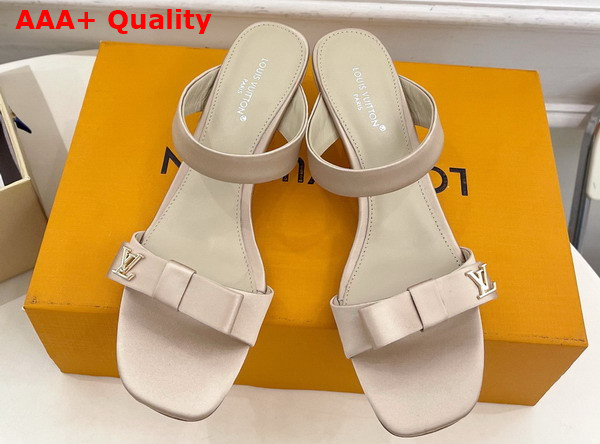 Louis Vuitton 6am Mule in Nude Beige Satin 1AK4U7 Replica