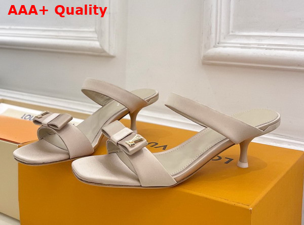 Louis Vuitton 6am Mule in Nude Beige Satin 1AK4U7 Replica