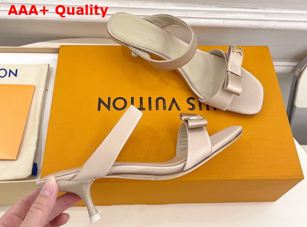 Louis Vuitton 6am Mule in Nude Beige Satin 1AK4U7 Replica