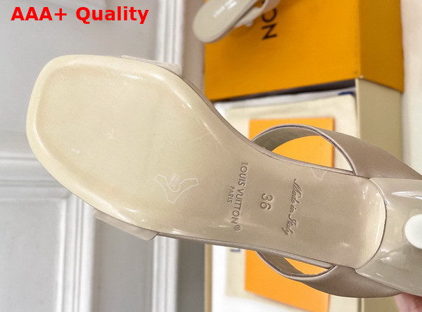 Louis Vuitton 6am Mule in Nude Beige Satin 1AK4U7 Replica