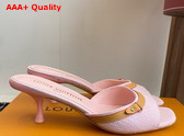 Louis Vuitton 6am Mule in Pink Monogram Denim 1ADIFQ Replica